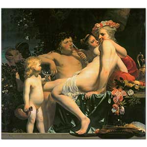 Bacchus and Ariadne by Caesar van Everdingen