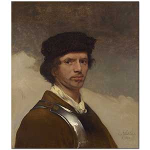 Young Man in a Fur Cap by Carel Fabritius