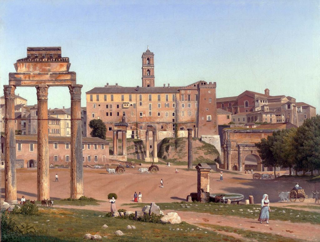 View of the Forum in Rome by Christoffer Wilhelm Eckersberg