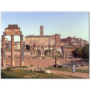 View of the Forum in Rome by Christoffer Wilhelm Eckersberg