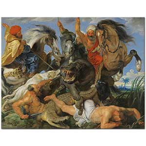 The Hippopotamus and Crocodile Hunt by Peter Paul Rubens
