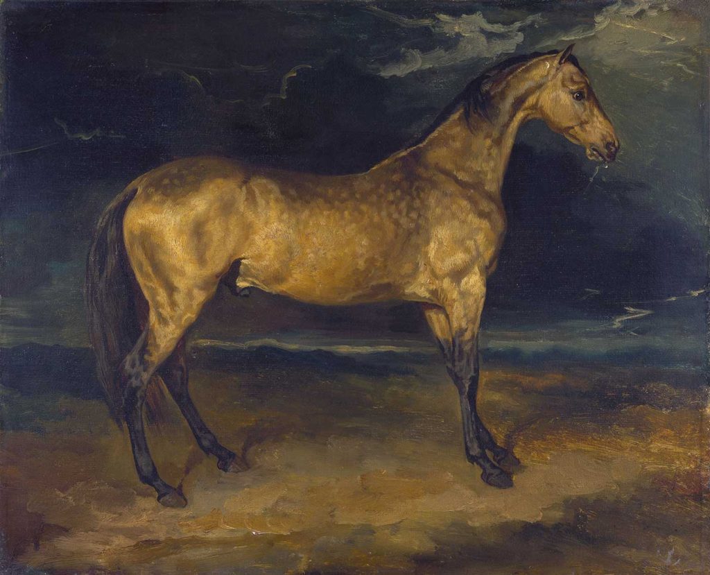 A Horse frightened by Lightning by Theodore Gericault