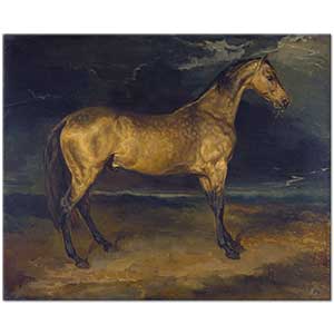 A Horse frightened by Lightning by Theodore Gericault